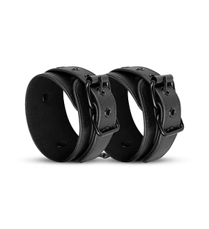 Наручники Bedroom Fantasies: Faux Leather Handcuffs One Size, чорні