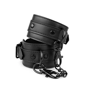 Поножі Bedroom Fantasies: Faux Leather Ankle Cuffs, чорні
