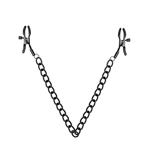 Затискачі для сосків Bedroom Fantasies Nipple Clamps with Chain - Black