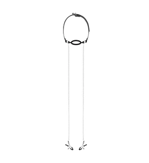 Затискачі з кляпом для сосків  Bedroom Fantasies: Nipple Clamps & Silicone Gag Ring