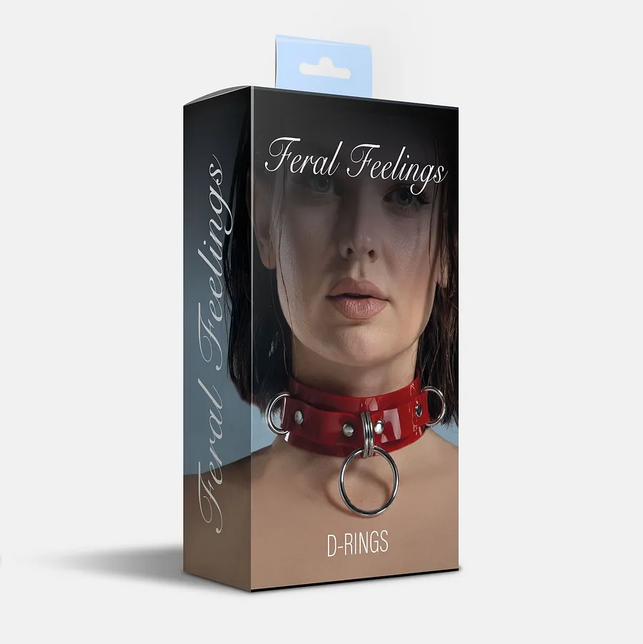 Нашийник для фіксації Feral Feelings - D-Rings Black