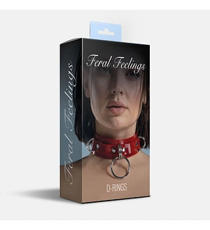 Нашийник для фіксації Feral Feelings - D-Rings Black