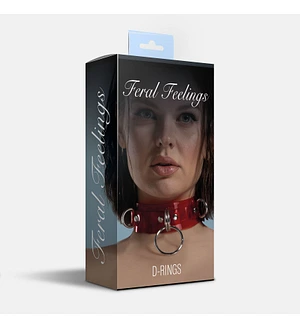 Нашийник для фіксації Feral Feelings - D-Rings Trasparent
