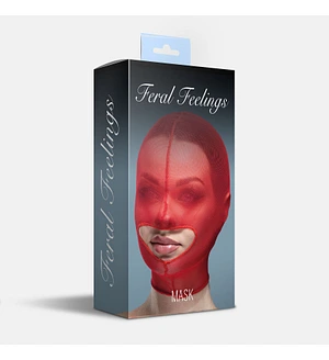 Маска сітка із відкритим ротом Feral Feelings - Hood Mask Black