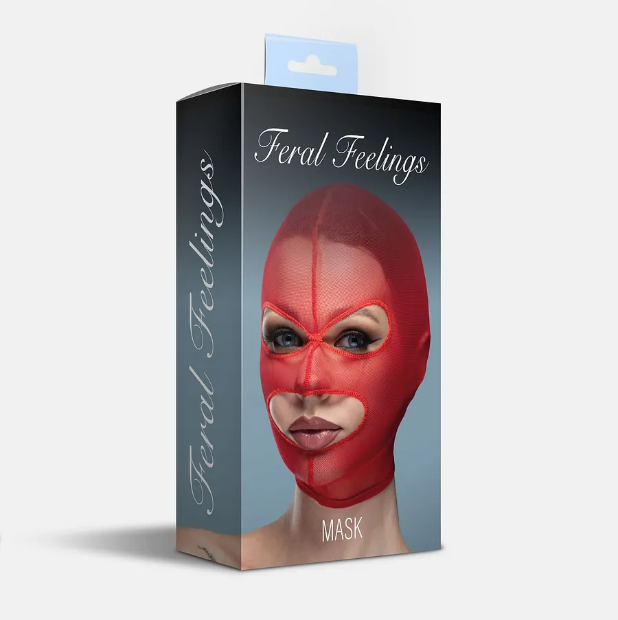 Маска сітка з відкритим ротом та очима Feral Feelings - Mask Black