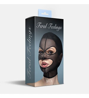 Маска сітка з відкритим ротом та очима Feral Feelings - Mask Black