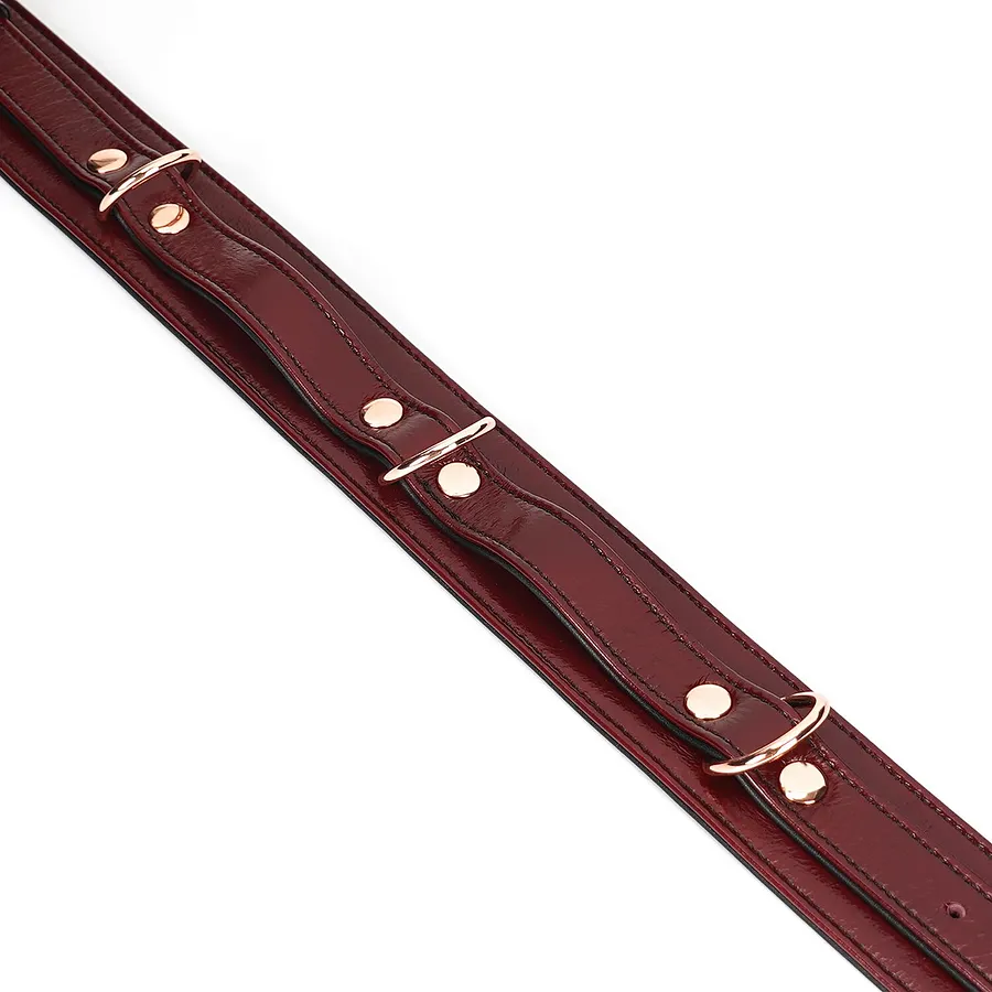 Фіксатори для стегон Liebe Seele Wine Red Thigh Cuffs S Size, натуральна  шкіра