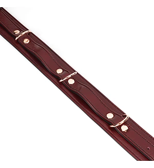 Фіксатори для стегон Liebe Seele Wine Red Thigh Cuffs S Size, натуральна  шкіра