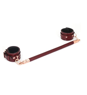 Фіксатор-розпірка для ніг або рук Liebe Seele Wine Red Spreader Bar, дерево + натуральна шкіра