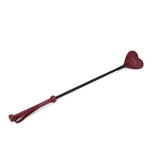 Шльопалка-сердечко Liebe Seele Wine Red Riding Crop with Heart-Shape Tip, натуральна шкіра