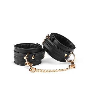 Поножі Liebe Seele Black Organosilicon Anklecuffs, екошкіра