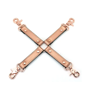 Хрестовина для фіксації Liebe Seele Rose Gold Memory Hog Tie, натуральна шкіра, рожеве золото