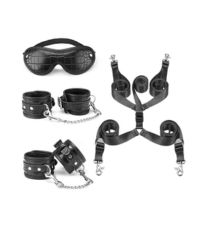 Набір для фіксації на ліжку Liebe Seele Temptation Underbed Mattress Restraint Kit + маска