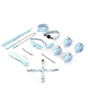 БДСМ-набір для початківців Liebe Seele Macaron 9pcs Bondage Kit-Mint, 9 предметів, мініванд