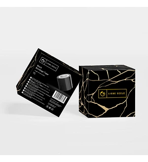 Скотч для бондажу Liebe Seele Bondage Tape Black 25 м, не липне до шкіри та волосся, без слідів