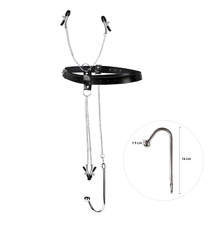Бондажний набір із металевим анальним гаком №1 Art of Sex Blanca Bondage set with anal hook №1