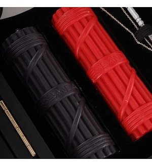 БДСМ-набір LOCKINK All-in-1 BDSM Play Kit, коричневий, ремені, маска, кляпи, анальні пробки, свічки