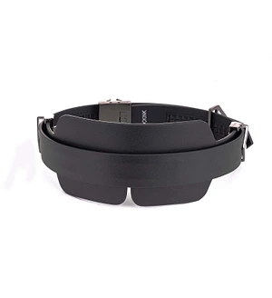 Маска на очі LOCKINK Blindfold Kit, коричнева, натуральна шкіра, регульований обсяг
