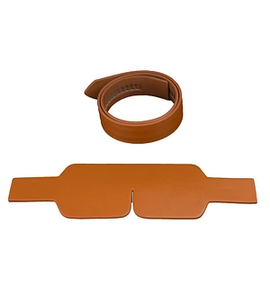 Маска на очі LOCKINK Blindfold Kit, коричнева, натуральна шкіра, регульований обсяг