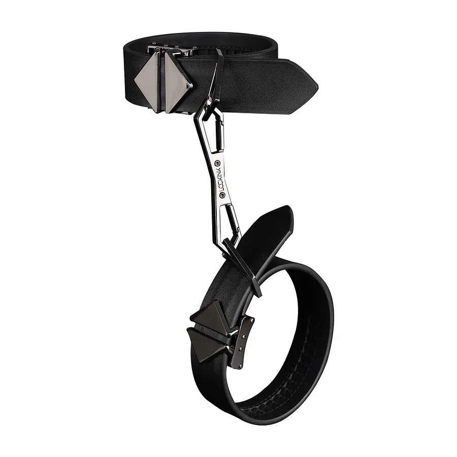 Фіксатори для рук та ніг LOCKINK Wristcuffs/Anklecuffs, коричневі, натуральна шкіра