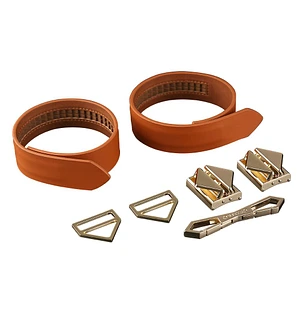 Фіксатори для рук та ніг LOCKINK Wristcuffs/Anklecuffs, коричневі, натуральна шкіра