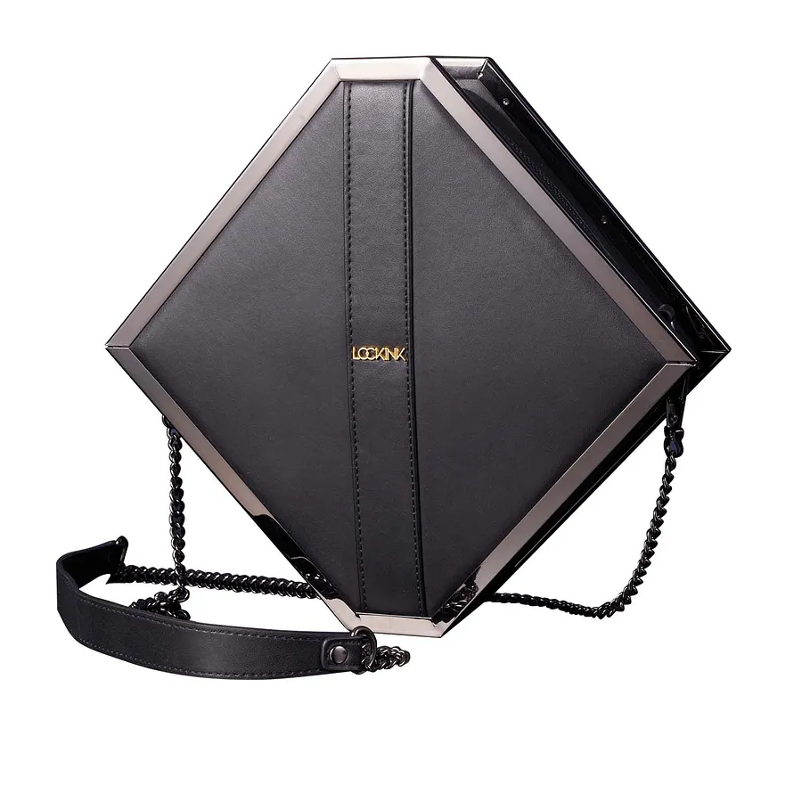 Сумка для секс-іграшок LOCKINK Mysterious Square Kink Bag, коричнева, набір для бондажу в комплекті