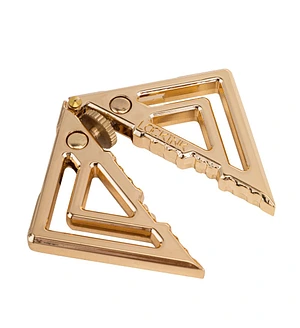 Затискачі для сосків з легкою підвіскою LOCKINK Adjustable Nipple Clamps with Light Pendant, золотисті