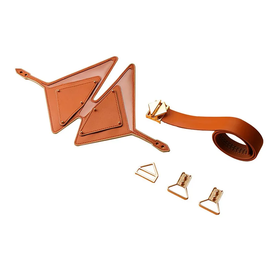 Маска на очі LOCKINK Vixen Blindfold, коричнева, натуральна шкіра, регульований обсяг