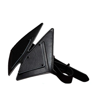 Маска на очі LOCKINK Vixen Blindfold, коричнева, натуральна шкіра, регульований обсяг