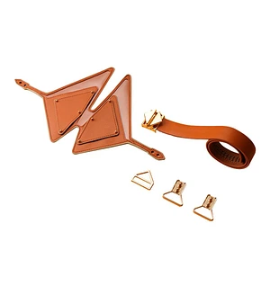 Маска на очі LOCKINK Vixen Blindfold, коричнева, натуральна шкіра, регульований обсяг
