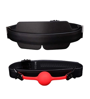 БДСМ-набір LOCKINK Moonlight Treasure Chest, чорний, натуральна шкіра