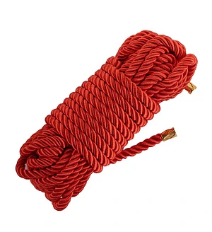 Мотузка для шибарі LOCKINK SEVANDA Shibari Pratice Rope, червона, 8 м, нейлон+бавовна