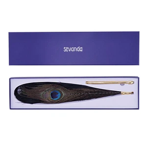 Лоскітка LOCKINK SEVANDA Natural Peacock Flirting Feather Tickler, пір’я павича та страуса