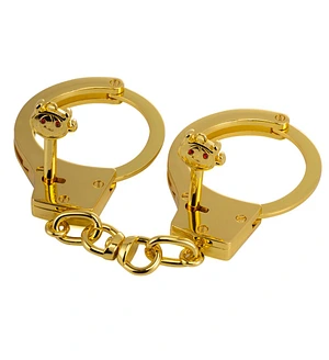 Наручники LOCKINK Pretty-sub Handcuffs, золотисті, металеві, можна відкрити без ключа