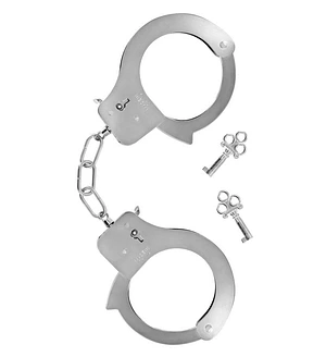 Металеві наручники Fetish Tentation Adjustable metal wrist cuffs, 2 ключі