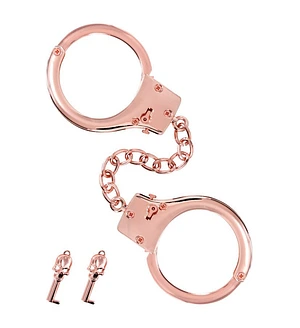 Металеві наручники Fetish Tentation Premium Chick wrist cuffs in rose-gold metal, рожеве золото