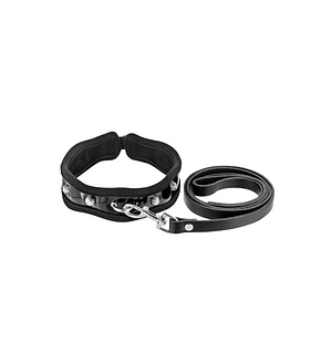 Повідець із нашийником Fetish Tentation Premium Patent Leather Choker & Leash