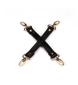 Хрестовина для фіксації Liebe Seele Boudoir Amor Pink Hogtie Black, на карабінах