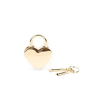 Замочок-сердечко Liebe Seele Heart Shape Padlock Gold (2 шт), універсальний