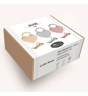 Замочок-сердечко Liebe Seele Heart Shape Padlock Gold (2 шт), універсальний