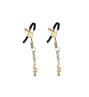 Затискачі для сосків з підвіскою Liebe Seele Rose Pendant Nipple Clamps Gold