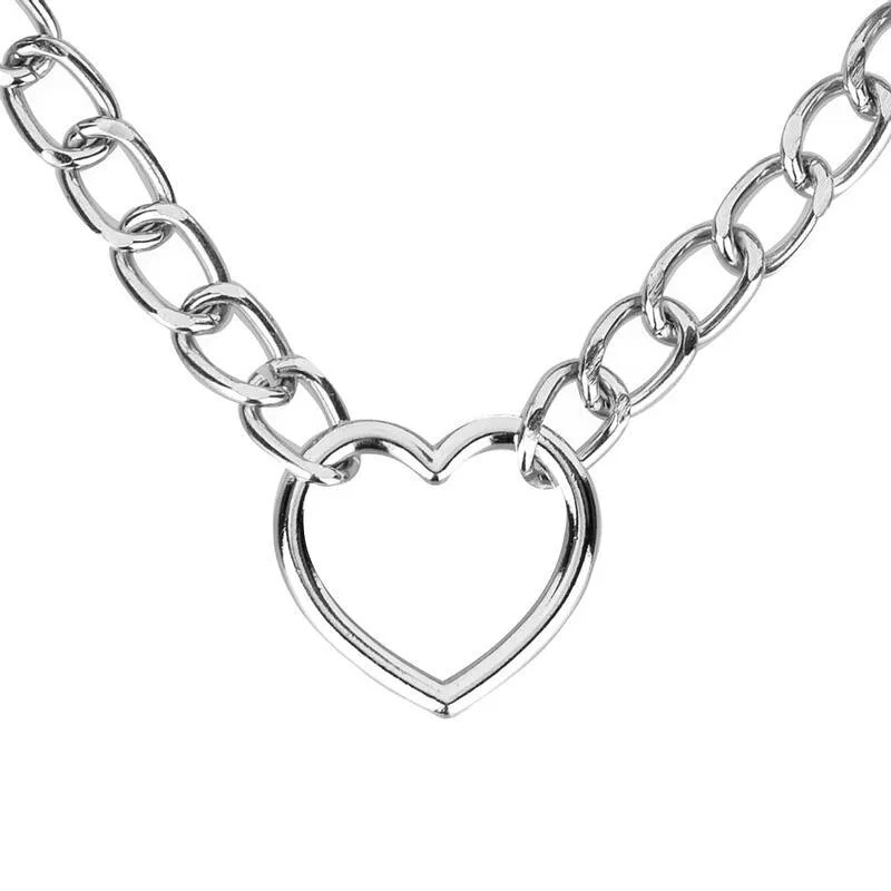 Нашийник з повідцем Bedroom Fantasies: Collar with Chain - Silver