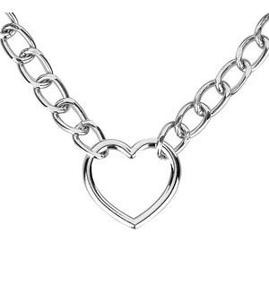 Нашийник з повідцем Bedroom Fantasies: Collar with Chain - Silver