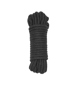 Бавовняна мотузка для шибарі Punishment – Bondage Rope – Black, 9,7 м, чорна