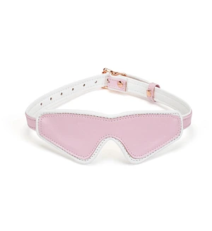 Шкіряна маска на очі Liebe Seele White & Pink Fairy Goat Leather Blindfold