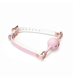 Кляп Liebe Seele White & Pink Fairy Goat Leather Ball Gag