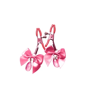 Затискачі для сосків з регулюванням Art of Sex - Flirty Bow, колір червоний