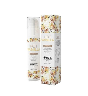 Масажна олія EXSENS Hot Vanilla 50мл розігрівальна, без цукру, без парабенів, їстівна