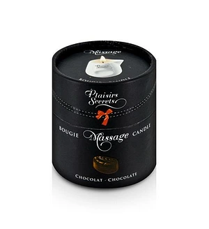 Масажна свічка Plaisirs Secrets Chocolate (80 мл) подарункова упаковка, керамічний посуд