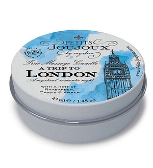 Масажна свічка Petits Joujoux - London - Rhubarb, Cassis and Ambra (43 мл) з афродизіаками